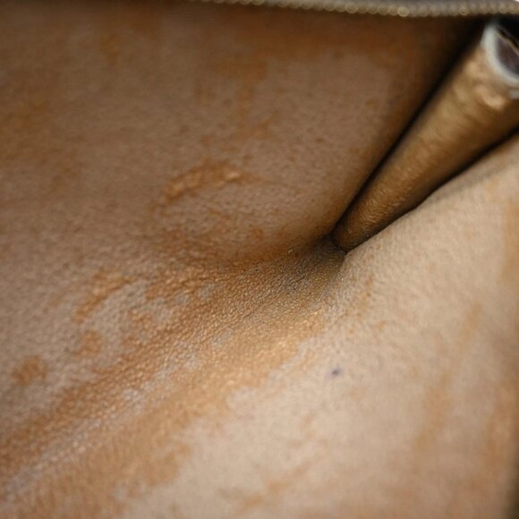 LOUIS VUITTON LV Logo Bucket GM Pouch Bag Monogram Leather Brown GHW - Picture 13 of 13